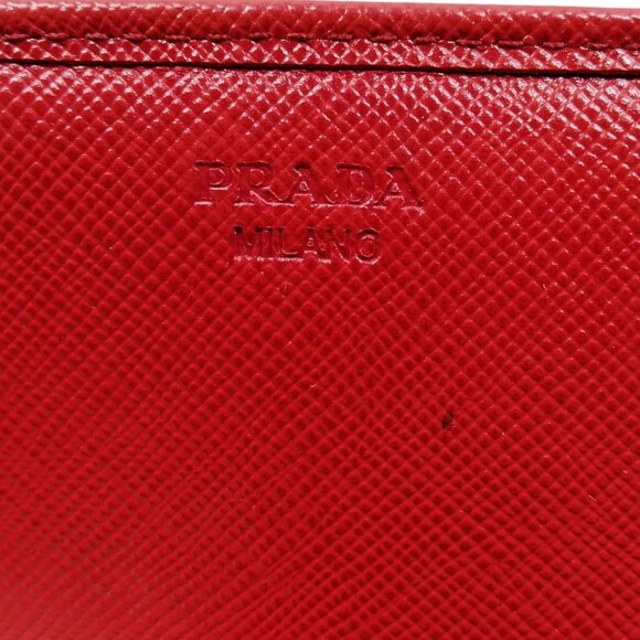 804221BH (L3) Prada Wallet Long Red Leather - Picture 9 of 10
